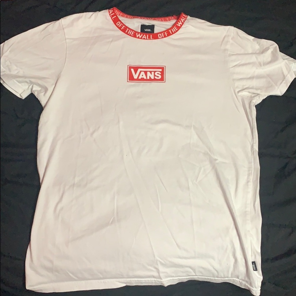 Van white and red t shirt